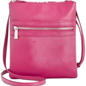 Giani Bernini Triple-Zip Pebble Leather Crossbody
